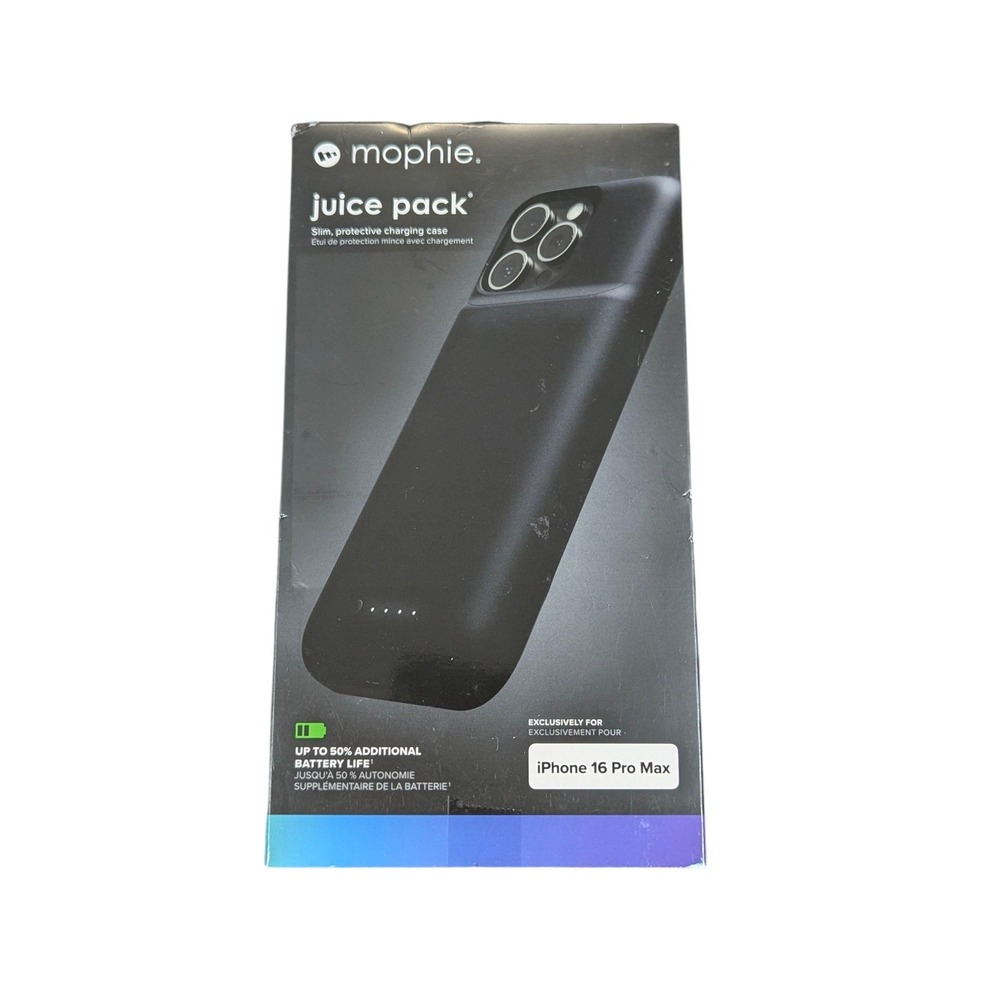 Aa4U Mophie‎ Juice Pack Protective Battery Case for iPhone 16 Pro Max - Black
